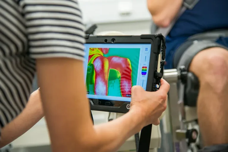 Thermal imaging is becoming more common as a rehabilitation tool for athletes